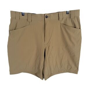Duluth Trading Armachillo Cargo Shorts Mens 40 Tan Nylon Cooling Performance